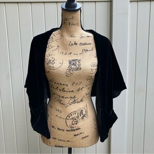 Velvet wrap stole black